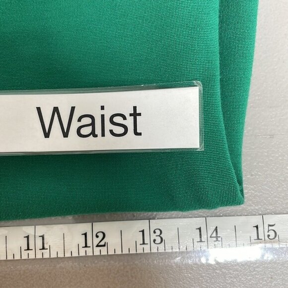 Zara Trafaluc Dress Sheath V Neck Midi Zip Detail Green Size Large L - Picture 15 of 16